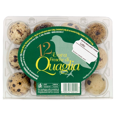 12 Uova Fresche di Quaglia